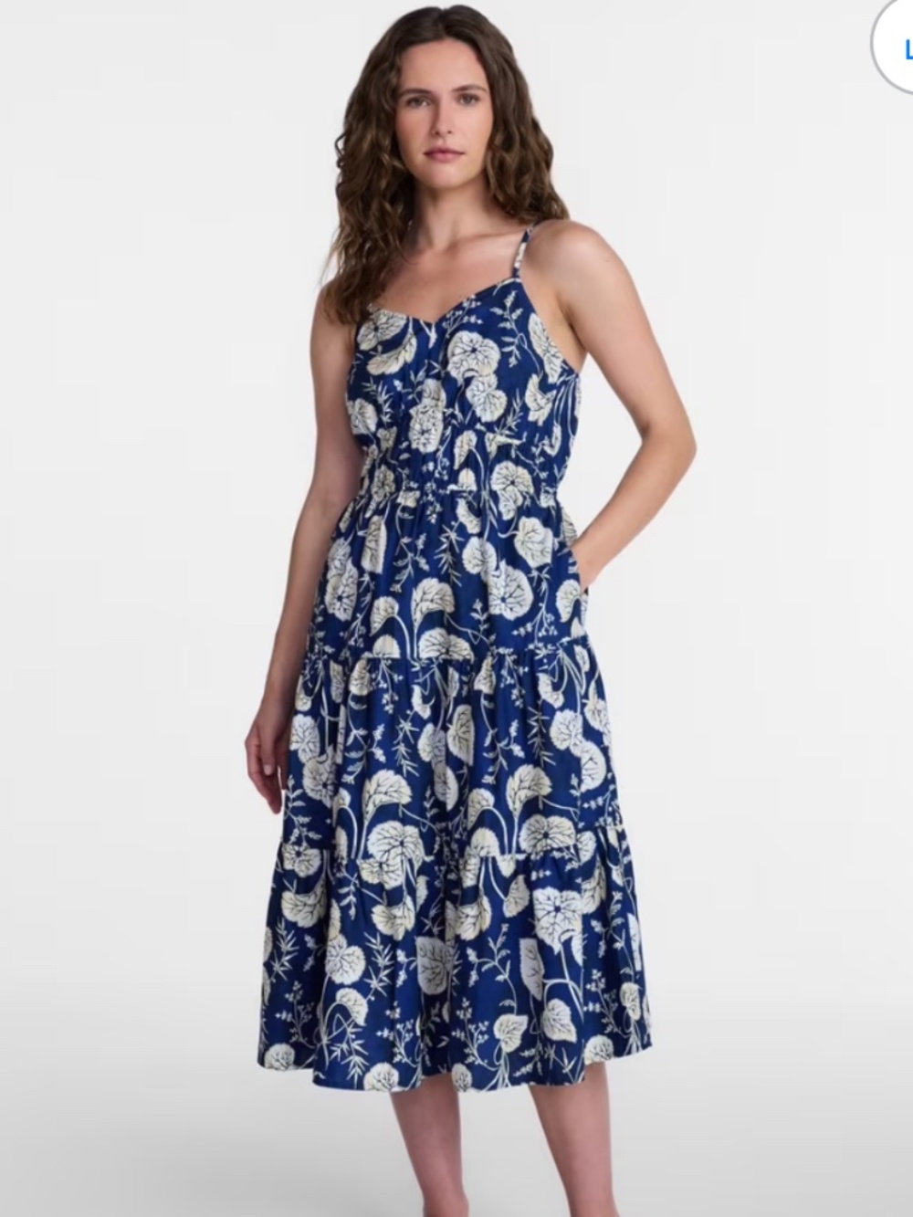 Time and Tru Women's Spaghetti Strap Midi Dress